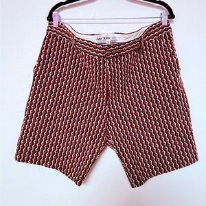 Mr. Turk Men’s Floral Print Woven Shorts Navy | Size 36